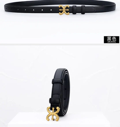Women’s Luxury Leather Belt with Metal Buckle