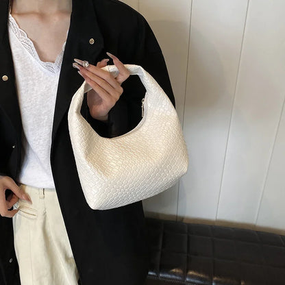 Women’s Woven PU Leather Handbag