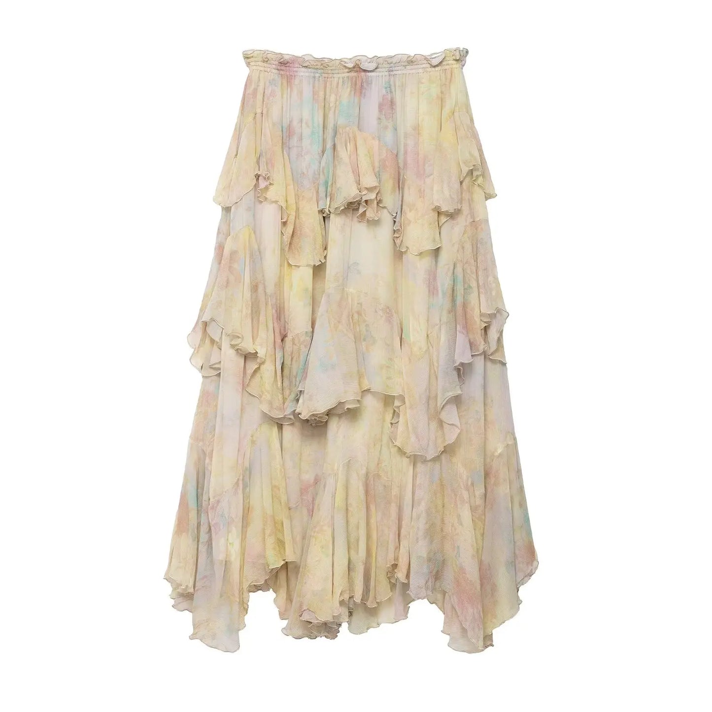 Women’s Printed Tiered Long Skirt