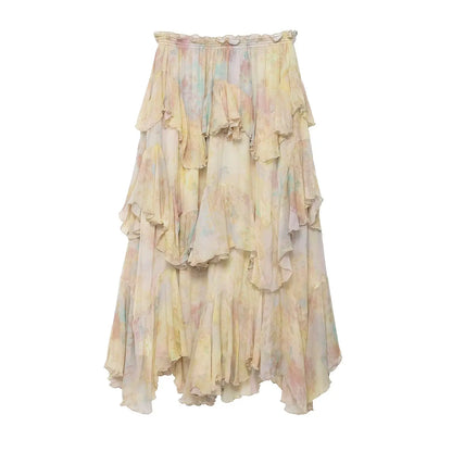 Women’s Printed Tiered Long Skirt