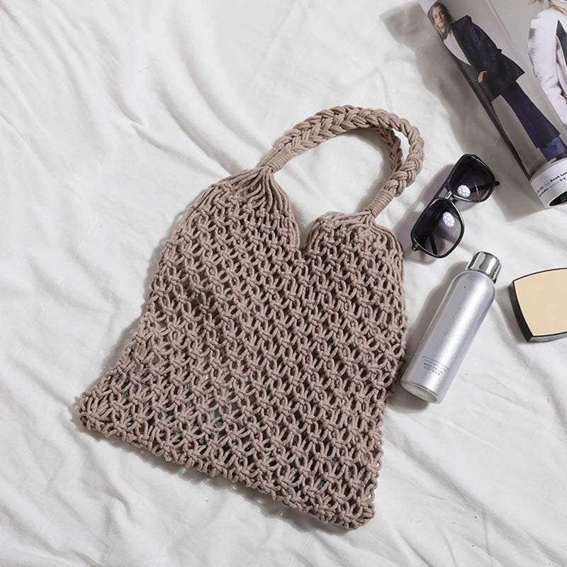 Women’s Hand-Woven Hollow Shoulder Tote