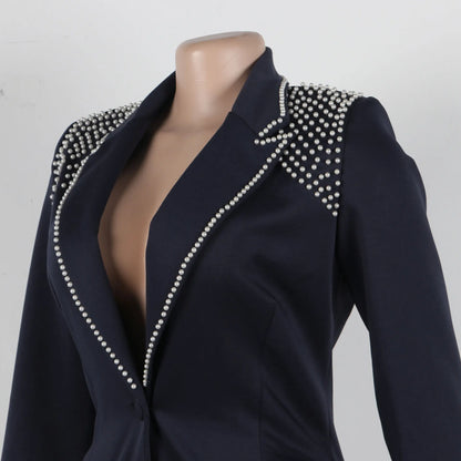 Women’s Two-Piece Pant Set – Y2K Blazer & High-Waist Slim Pants