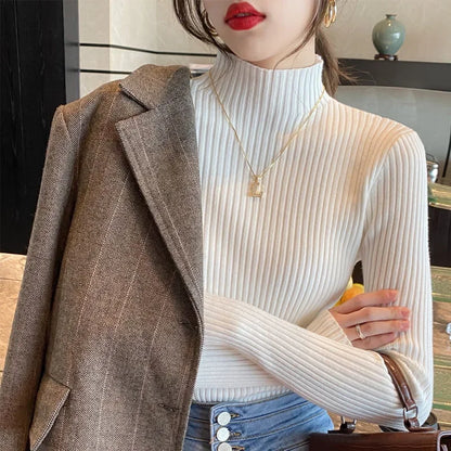 Sweater Women Autumn Winter Long Sleeve Knitted Women Sweater Pullover Slim Knit Sweater Women Tops Blusas Mujer De Moda J996