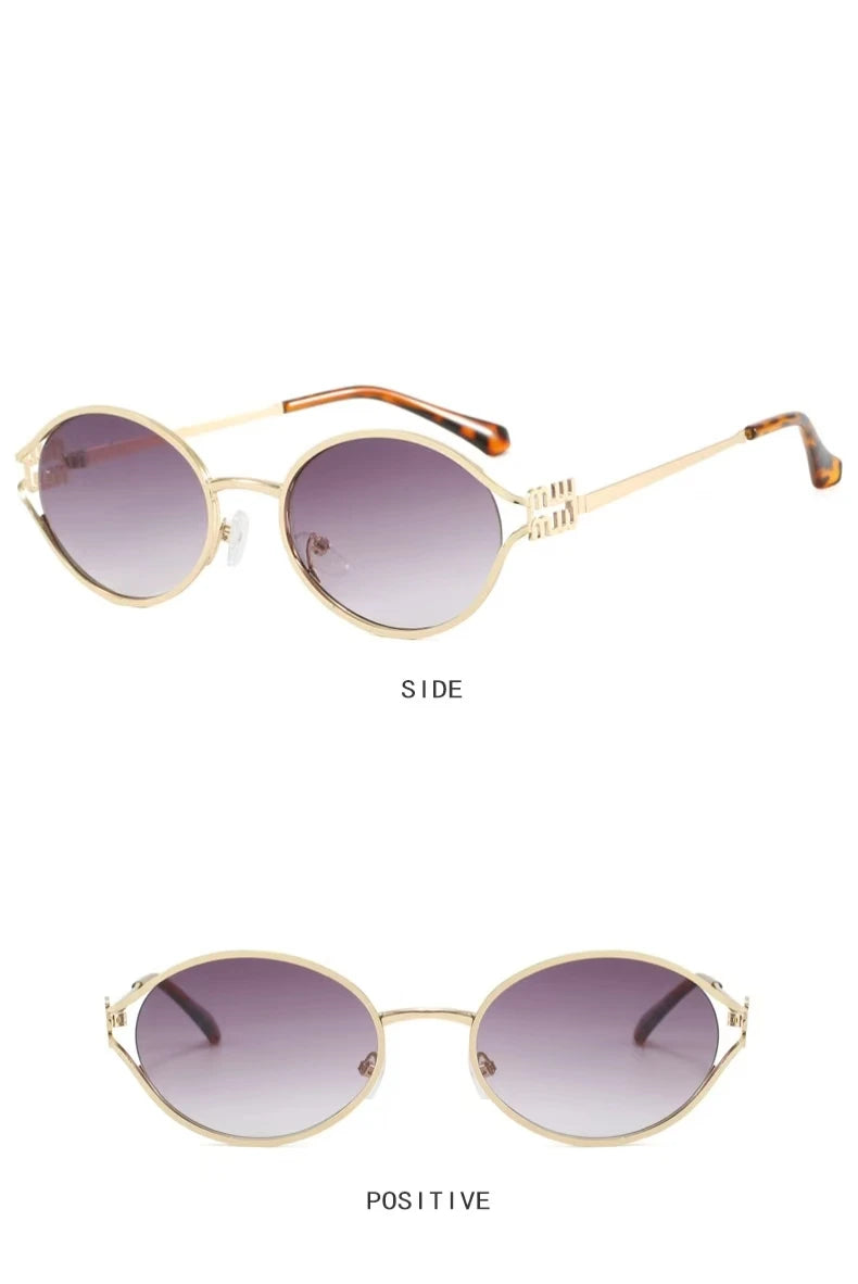 Unisex Designer Metal Sunglasses