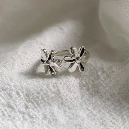 Women’s Punk Geometric Silver Ring