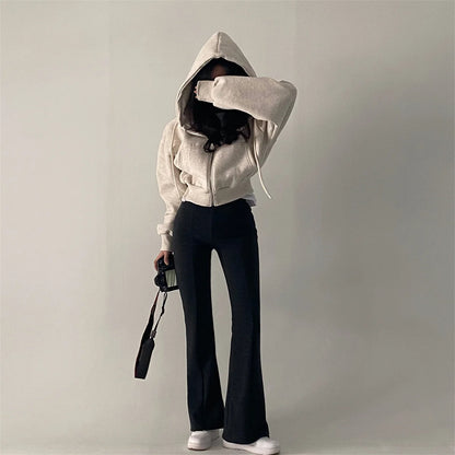 Women’s Retro Oversized Zip-Up Hoodie