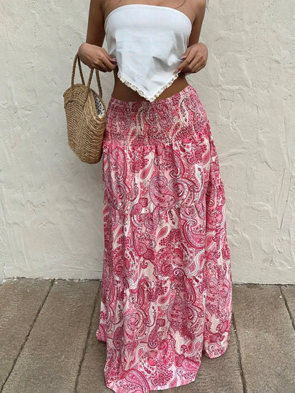 Women’s Elastic Waist A-Line Skirt