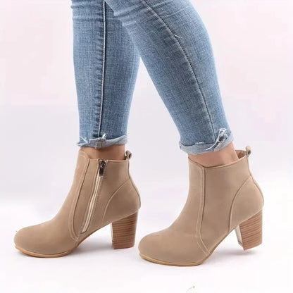 Women’s Chunky Heel Chelsea Boots – Autumn Winter Fashion