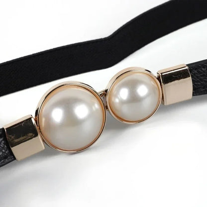 Women’s Double Pearl Elastic Belt