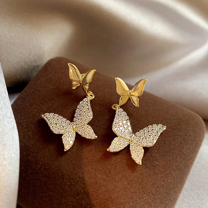 Women’s Butterfly Pearl Earrings
