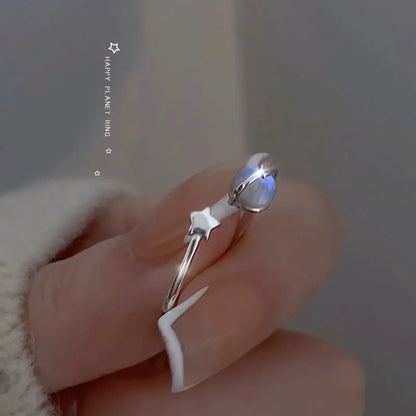 Women’s Planet Cat Eye Round Ring