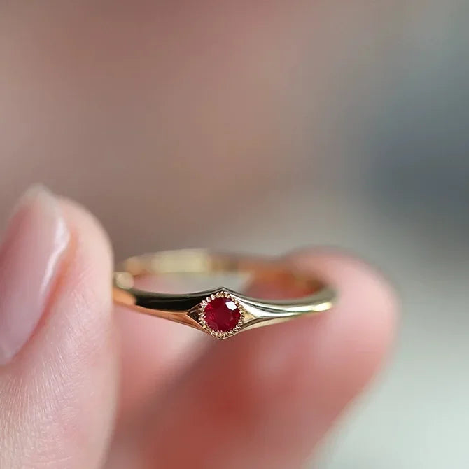 Women’s Classic Ruby Stacking Ring