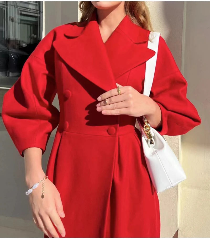 Women’s Vintage Double-Breasted Winter Coat