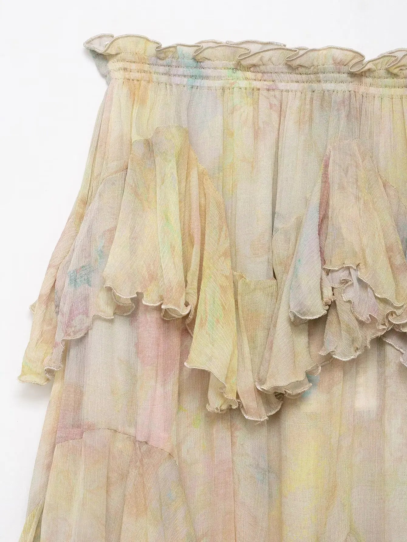 Women’s Printed Tiered Long Skirt