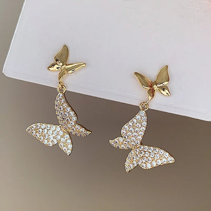 Women’s Butterfly Pearl Earrings