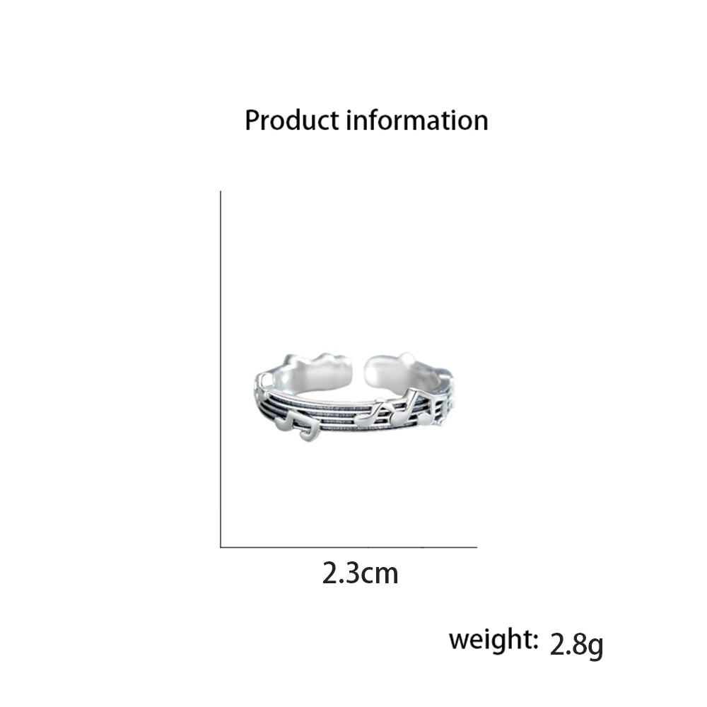 Women’s Music Note Stainless Steel Ring