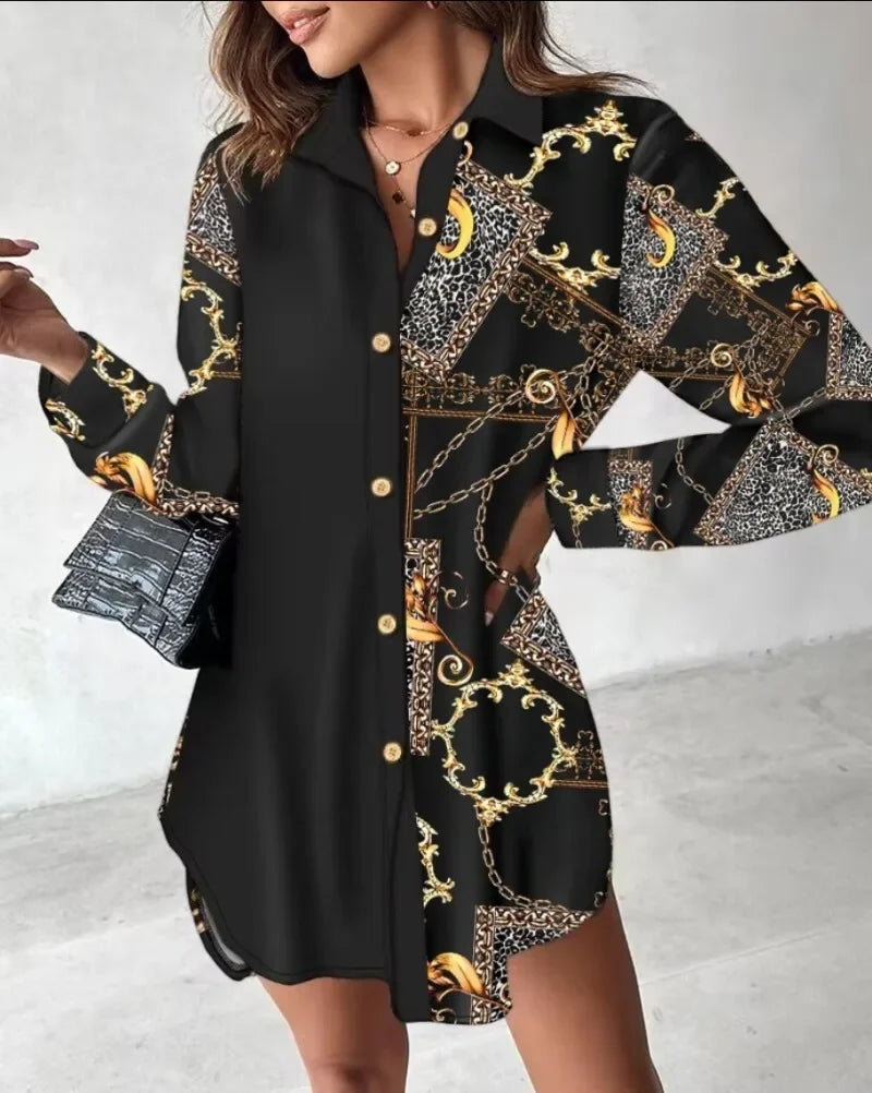 Women’s Casual Autumn Dress – Long Sleeve