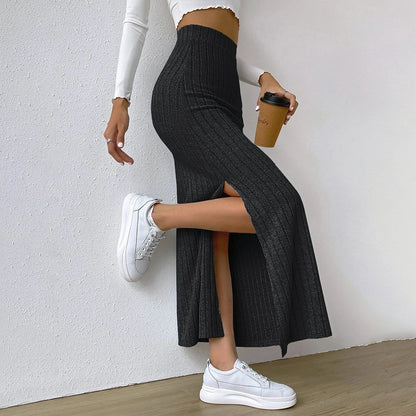 Women’s High-Waist Knitted Bodycon Midi Skirt