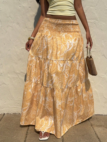 Women’s Elastic Waist A-Line Skirt