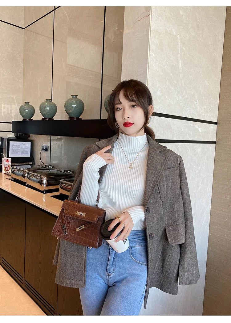 Sweater Women Autumn Winter Long Sleeve Knitted Women Sweater Pullover Slim Knit Sweater Women Tops Blusas Mujer De Moda J996