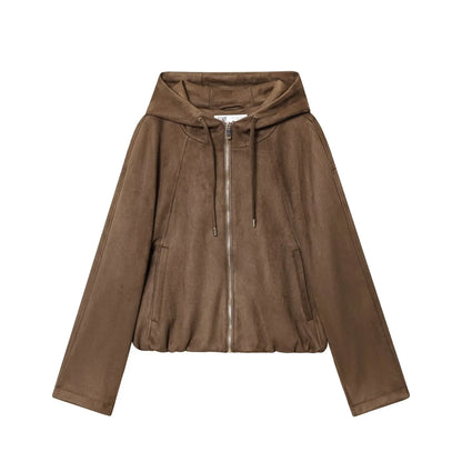 Women’s Hooded Suede Jacket