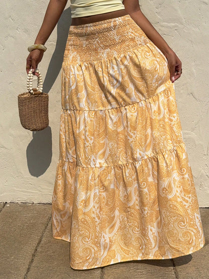 Women’s Elastic Waist A-Line Skirt