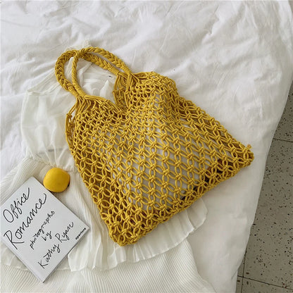Women’s Hand-Woven Hollow Shoulder Tote
