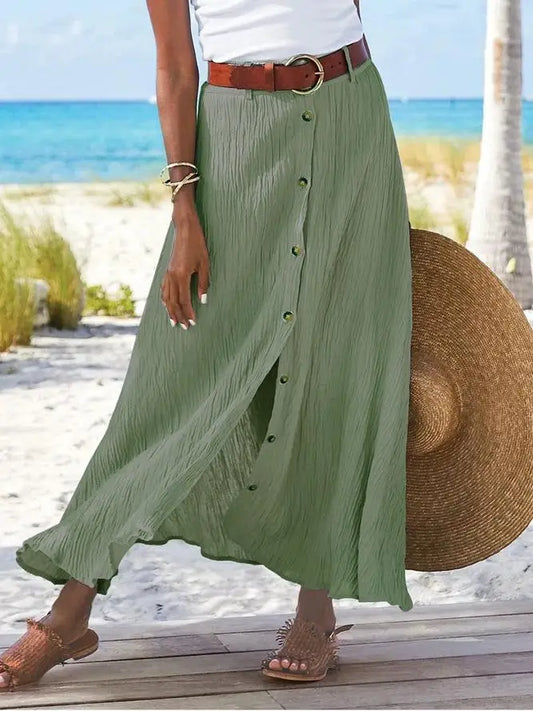 Women’s Cotton Linen A-Line Skirt