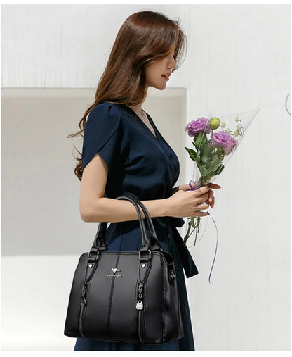 Women’s Luxury Leather Tote – Designer Large Shoulder Bag
