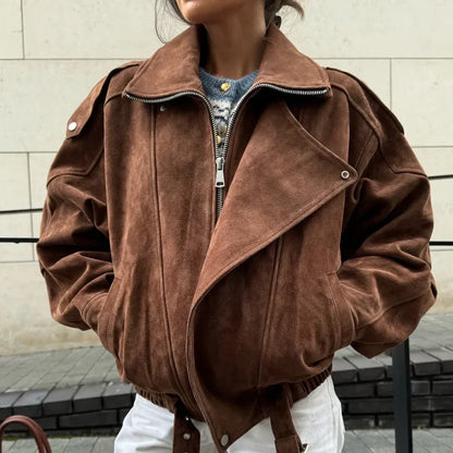 Women’s Oversize Suede Jacket
