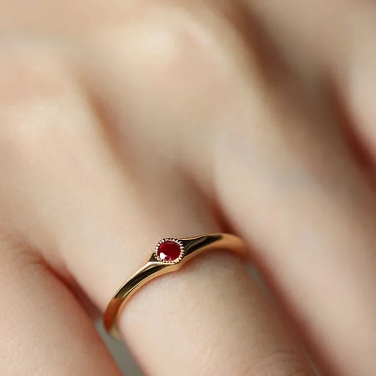 Women’s Classic Ruby Stacking Ring