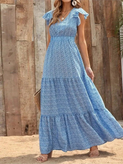 Women’s V-Neck Printed Dress