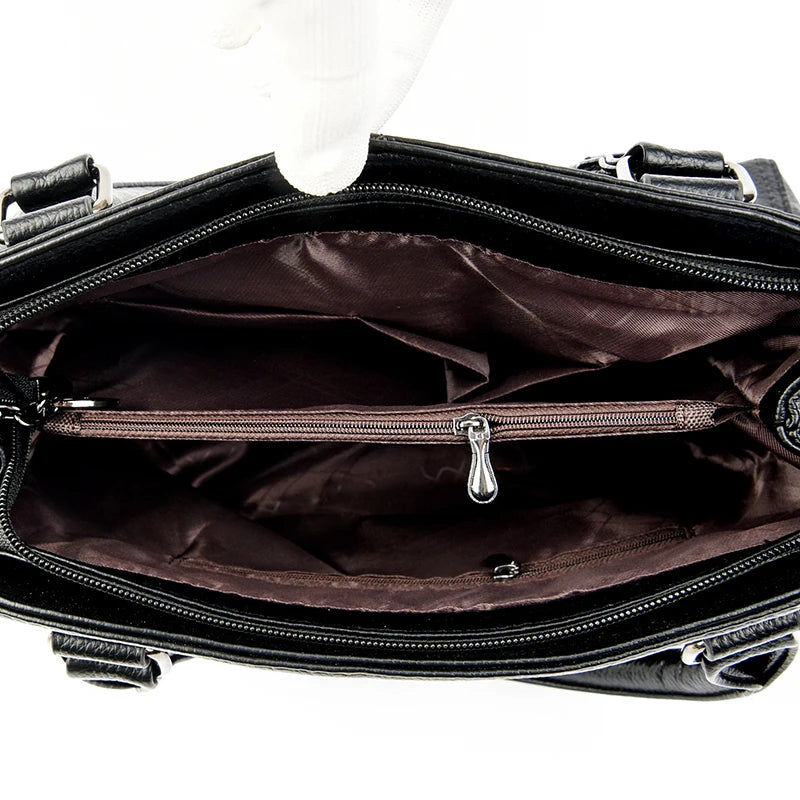 Women’s Luxury Leather Tote – Designer Large Shoulder Bag
