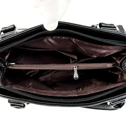 Women’s Luxury Leather Tote – Designer Large Shoulder Bag