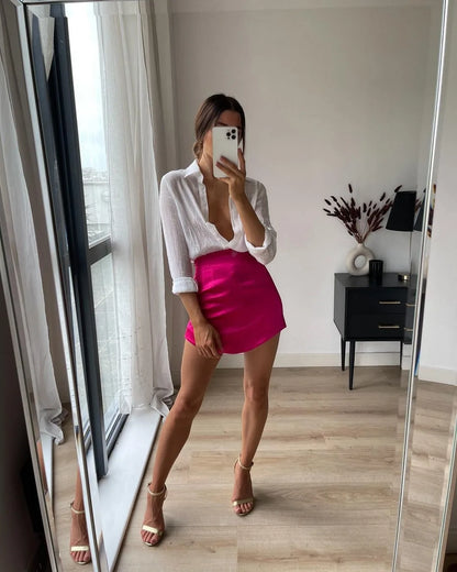 Women’s High-Waist Tennis Mini Skirt