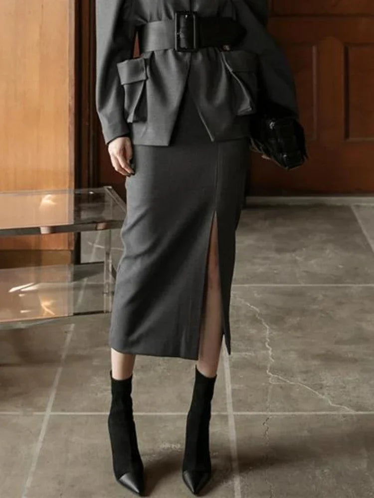 Women’s A-Line Slim Skirt – Korean Casual Style
