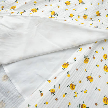 Women’s Floral Cotton Dress – V-Neck Short Sleeve Tunic for Summer
