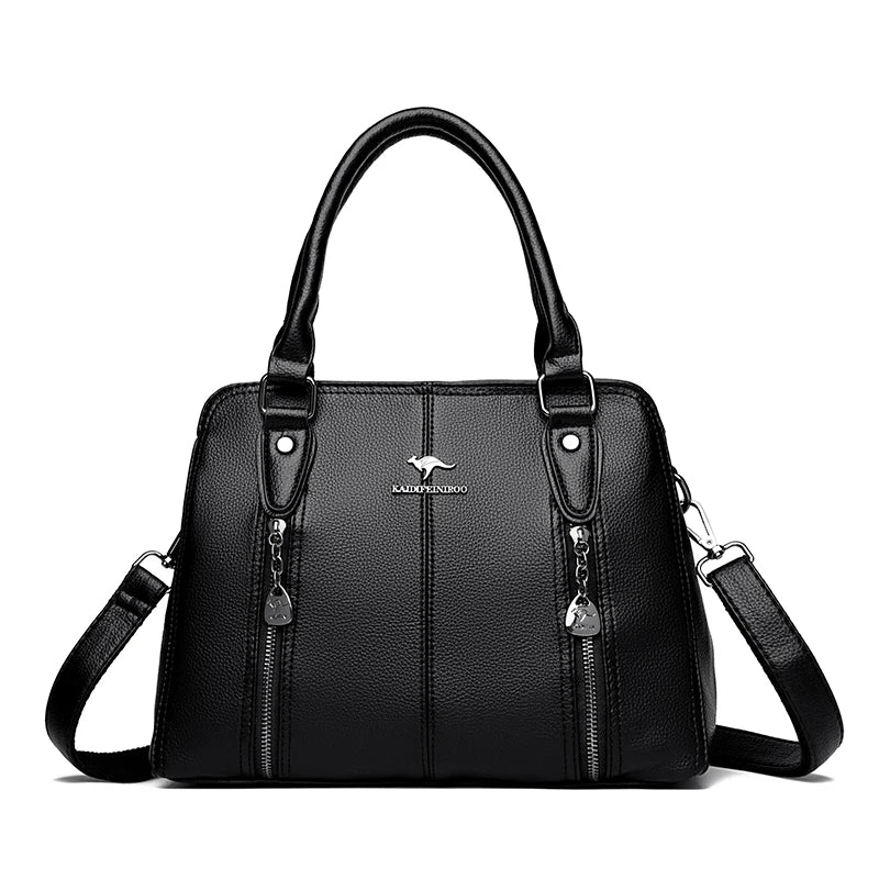Women’s Luxury Leather Tote – Designer Large Shoulder Bag