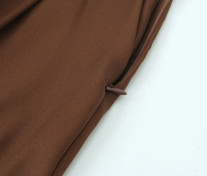 Women’s Wide-Leg Pants – Double Waistband, High Elastic, Drawstring & Side Pockets