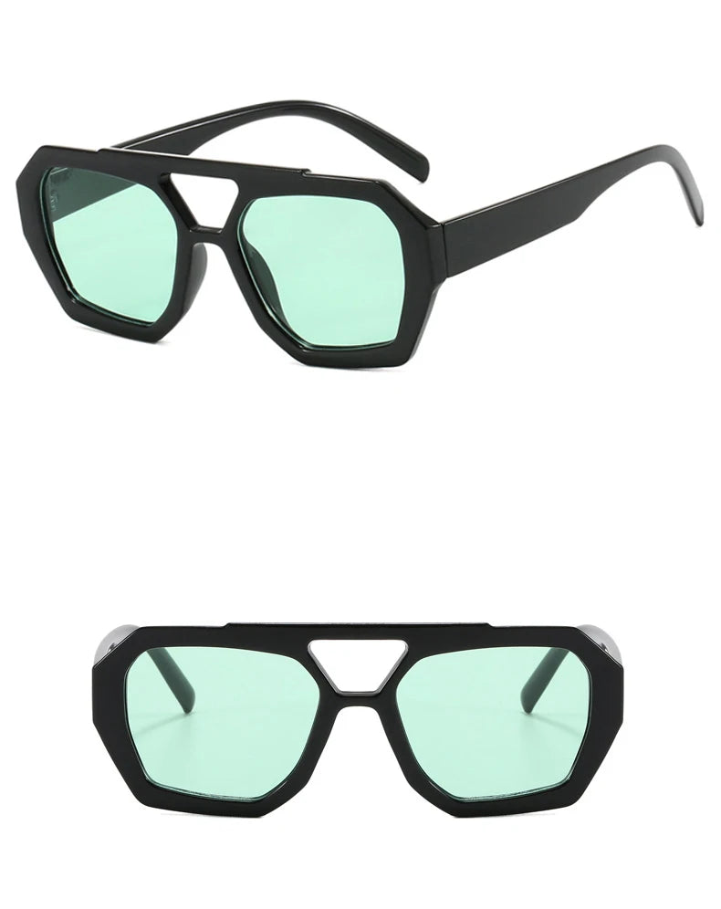 Unisex Vintage Square Sunglasses