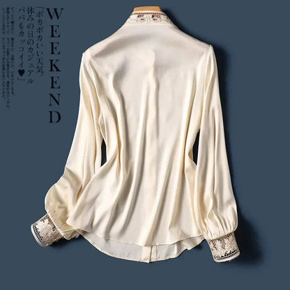 New arrived blouses for women Fashion elegan embroidery ladies shirts Button-Down Tops