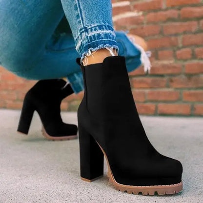 Women’s Chunky Heel Open-Toe Ankle Boots