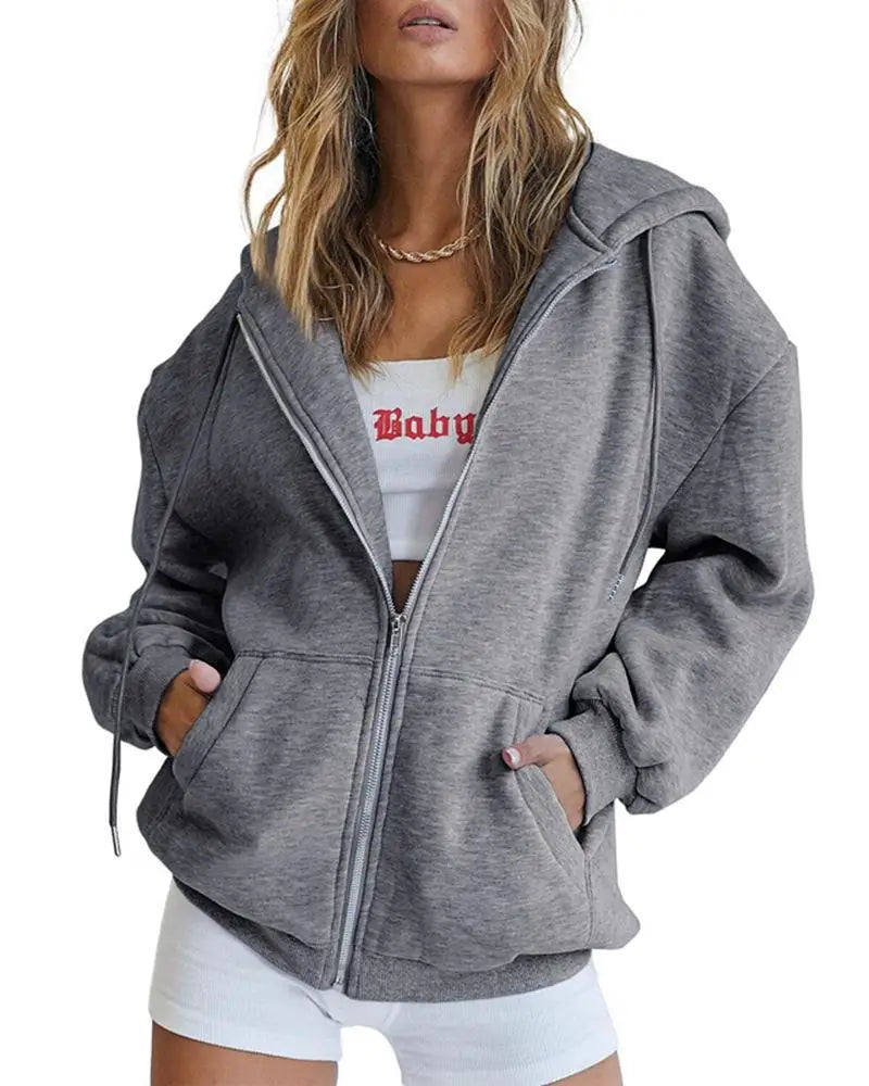 Women’s Oversized Zip-Up Hoodie