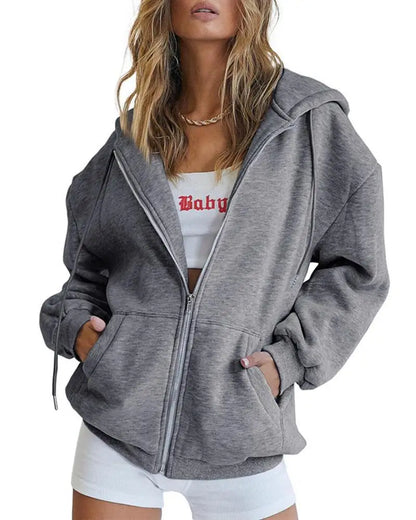 Women’s Oversized Zip-Up Hoodie