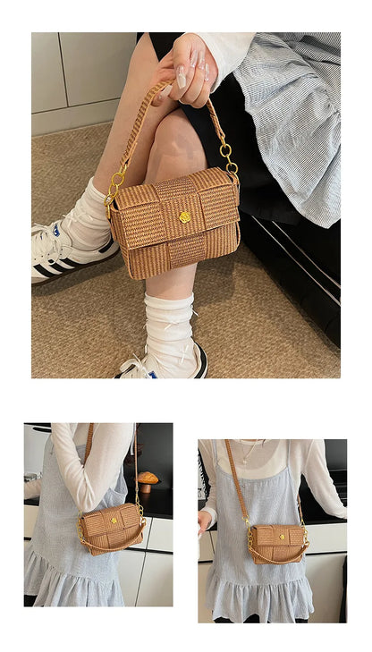 Women’s Woven Straw Tote Bag