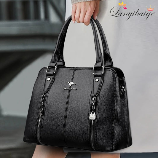 Women’s Luxury Leather Tote – Designer Large Shoulder Bag