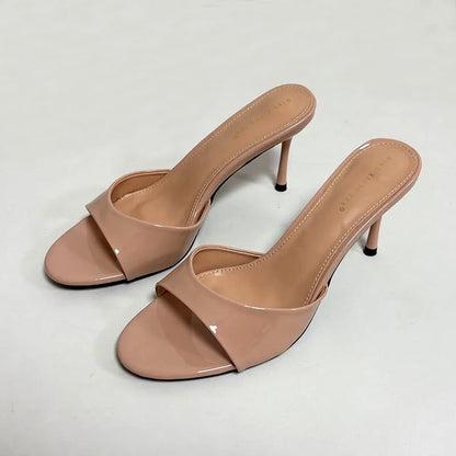 Women’s Thin Heel Round-Toe Slides
