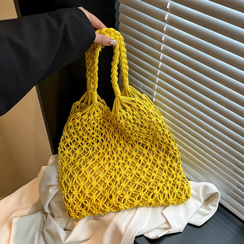 Women’s Hand-Woven Hollow Shoulder Tote