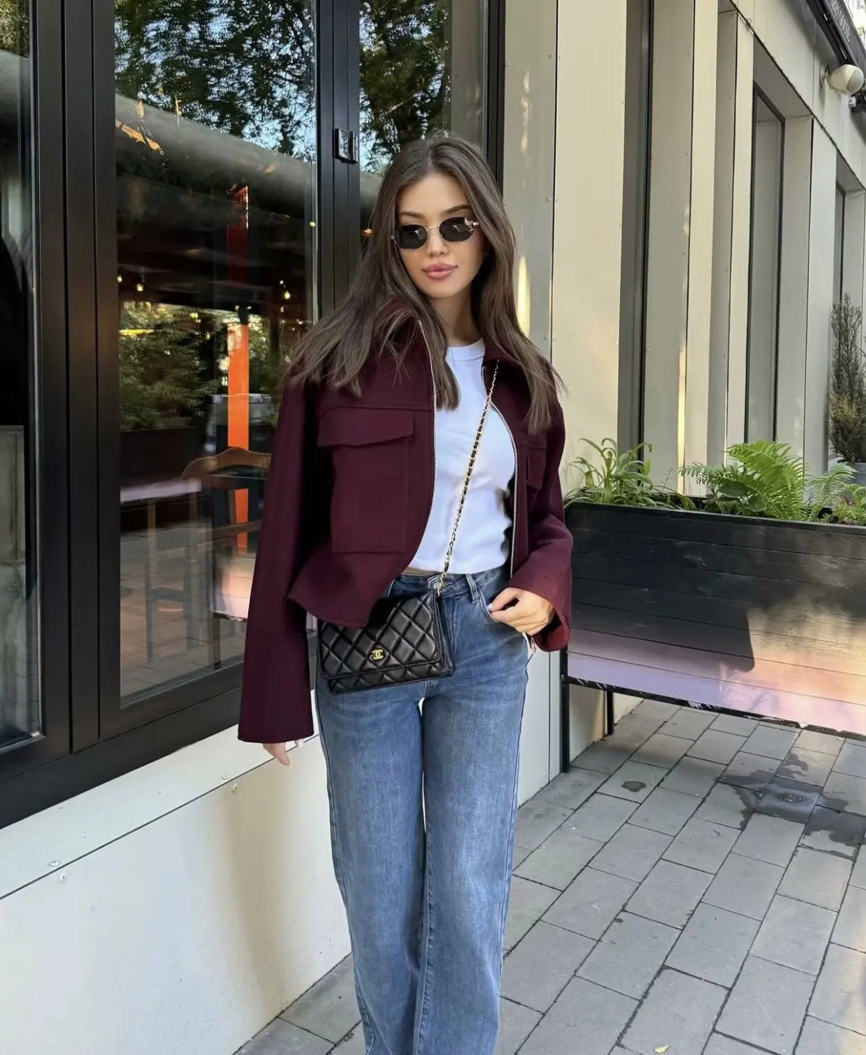Women’s Suede Oversized Bomber Jacket