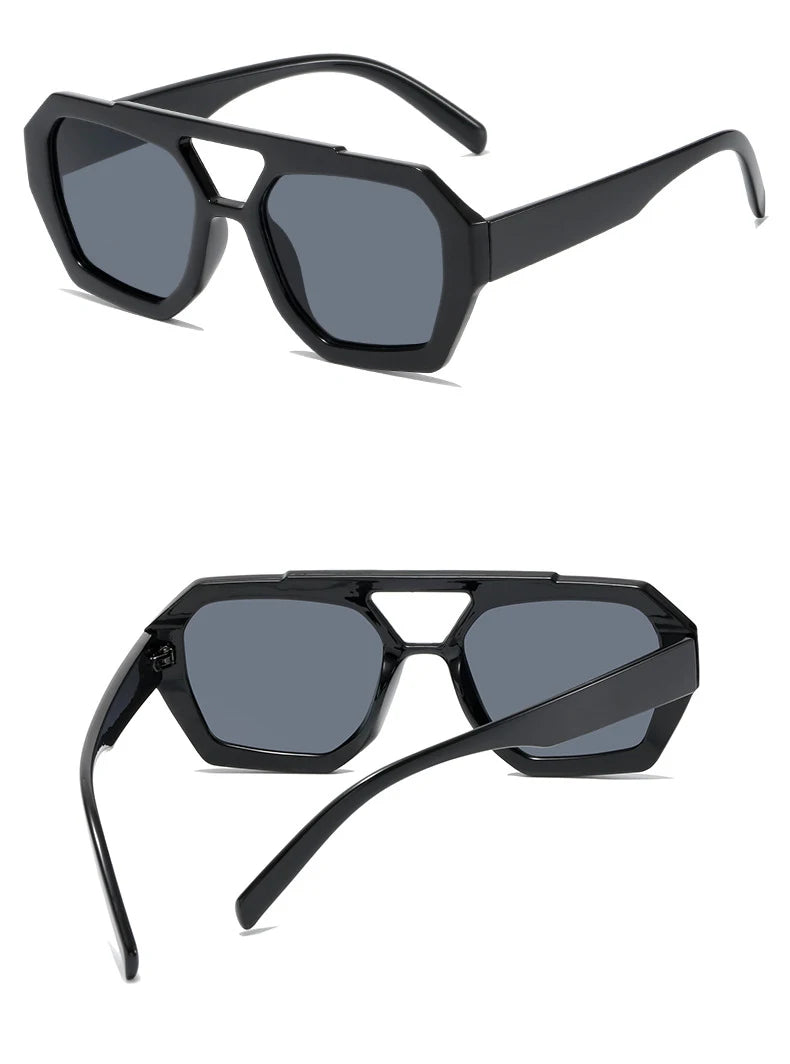 Unisex Vintage Square Sunglasses